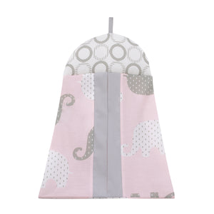 NoJo The Dreamer Pink and Grey Elephant 8 Piece Nursery Crib Bedding Set