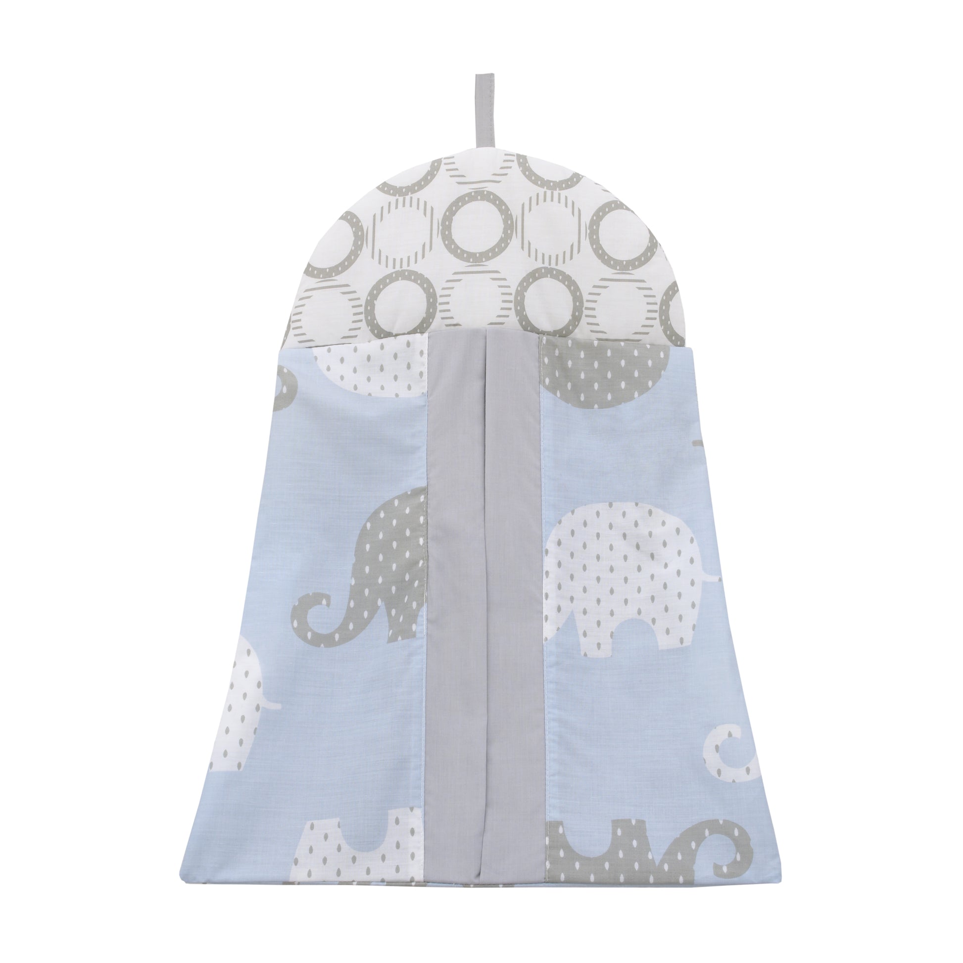 NoJo Dreamer Elephant Blue, Grey 8 Piece Nursery Crib Bedding Set