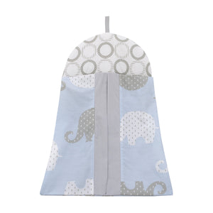 NoJo Dreamer Elephant Blue, Grey 8 Piece Nursery Crib Bedding Set