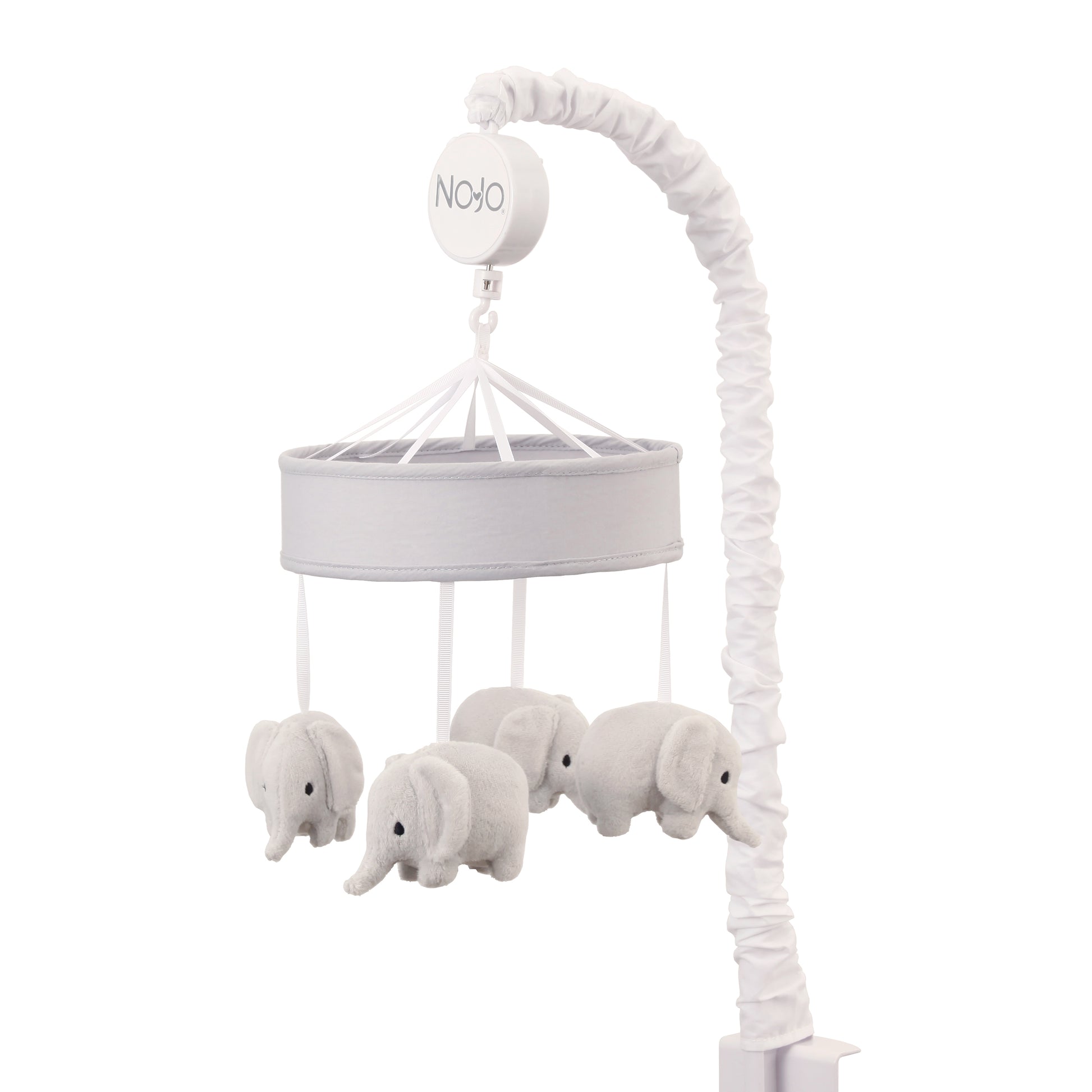 NoJo Dreamer Grey and White Elephant Musical Mobile
