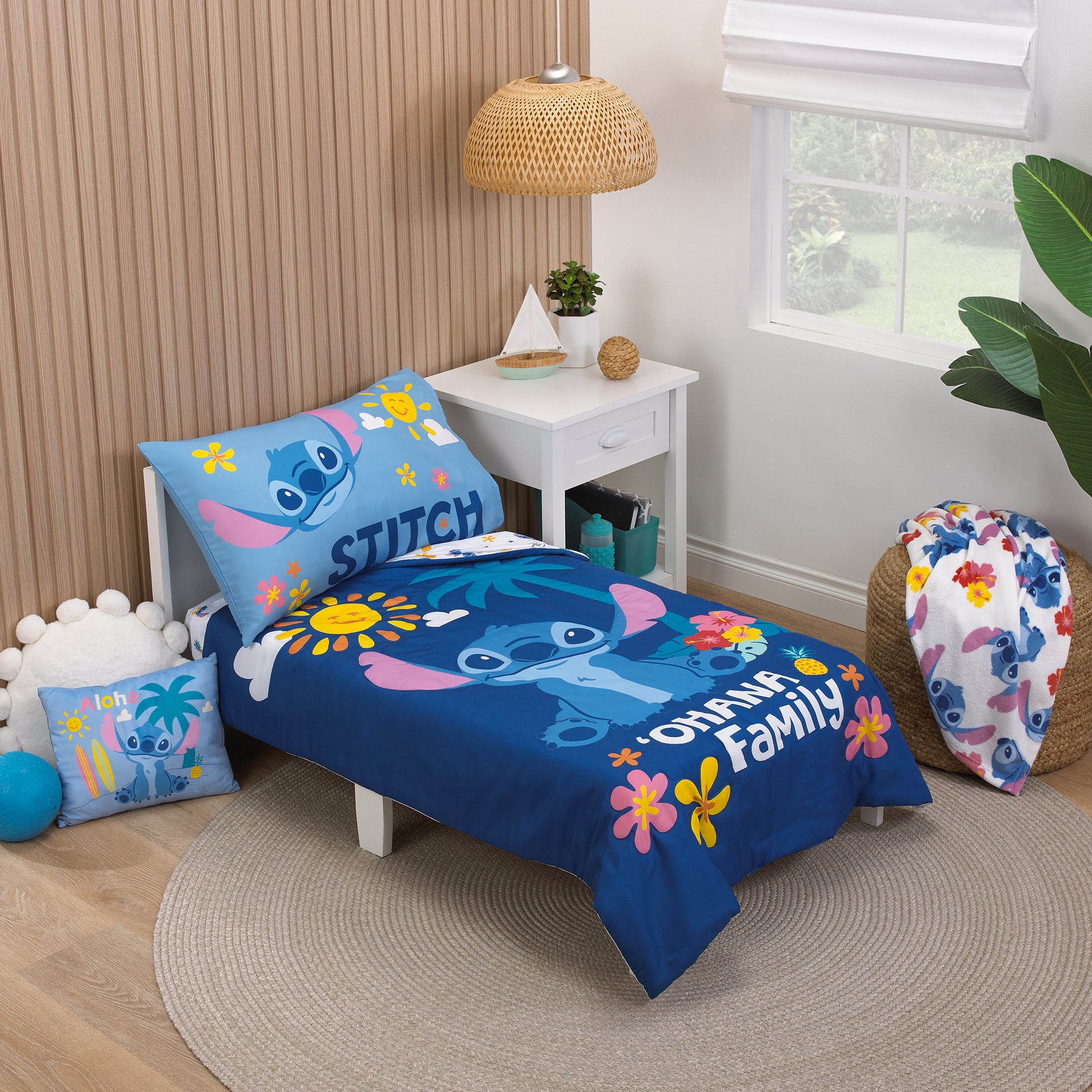 Disney "S" is for Stitch 4 Piece Toddler Bed Set