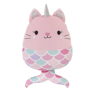 Everything Kids Mermaid Kitty Unicorn Pink, Aqua, and Lavender Squishy Toddler Pillow