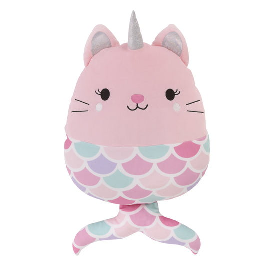 Everything Kids Mermaid Kitty Unicorn Pink, Aqua, and Lavender Squishy Toddler Pillow