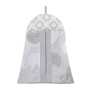 NoJo Dreamer Gray Elephant 8-Piece Nursery Crib Bedding Set