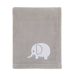 NoJo Dreamer Gray Elephant 8-Piece Nursery Crib Bedding Set