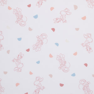 Disney Minnie Mouse White, Light Blue, and Peach with Daisy Duck Super Soft Nursery Fitted Crib Sheet