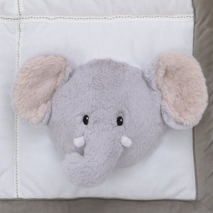 NoJo Playful Pals White, Tan, and Gray Four 3D Animals With Crinkle Plush Tummy Time Play Mat - Sloth, Llama, Elephant, and Giraffe