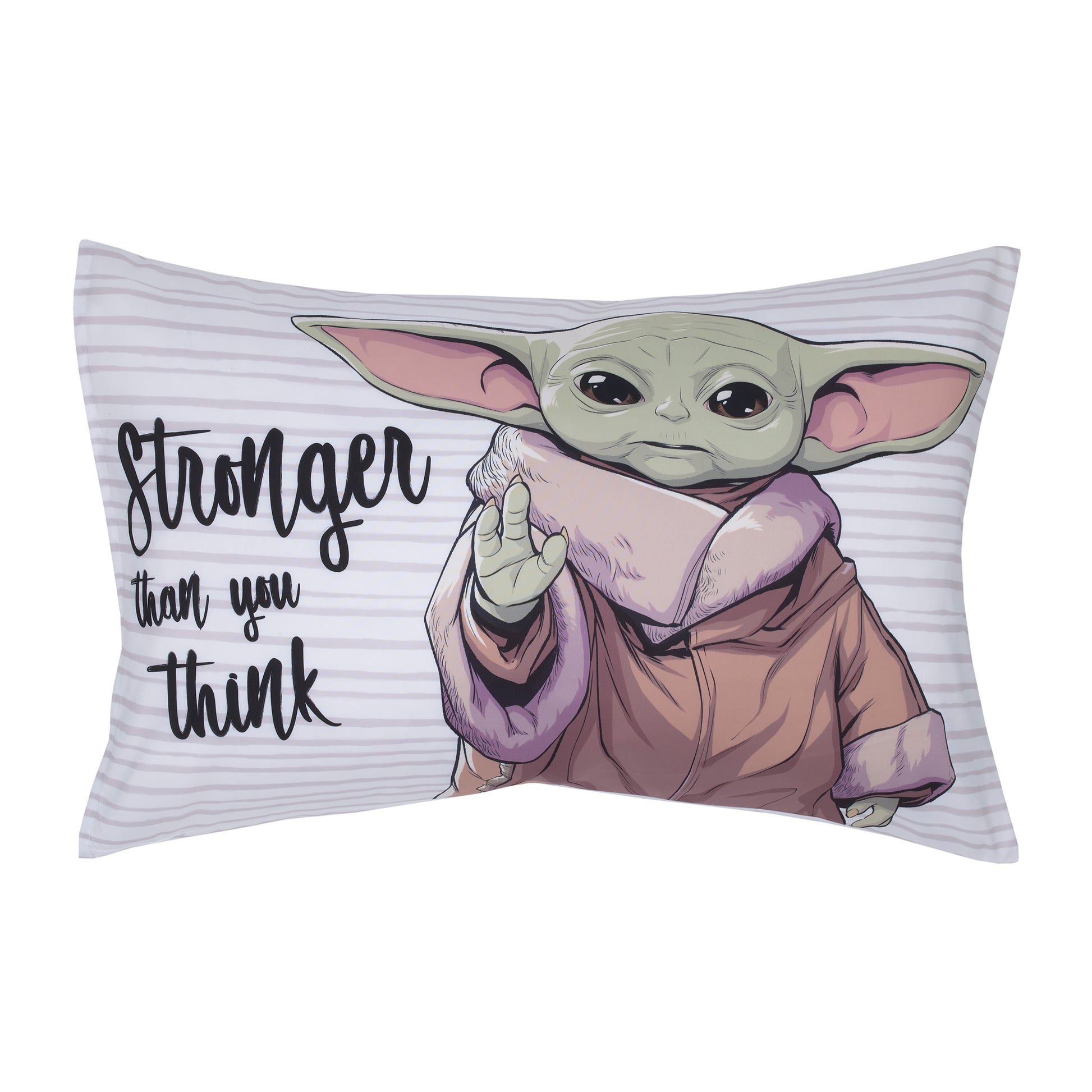Star Wars The Mandalorian Grey, Tan and Blue 4 Piece Toddler Bed Set - Comforter, Fitted Bottom Sheet, Flat Top Sheet, and Reversible Pillowcase
