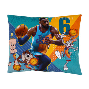 Warner Bros  Space Jam Blue, Orange and Teal Looney Tunes Super Soft Decorative Throw Pillow