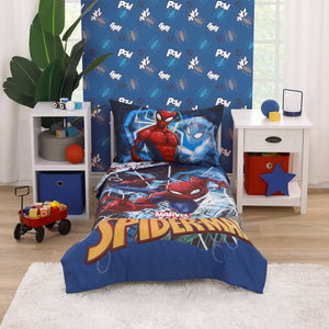 Marvel Spider-Man to the Rescue Blue and Red Plush Toddler Pillow