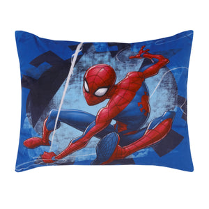 Marvel Spider-Man to the Rescue Blue and Red Plush Toddler Pillow