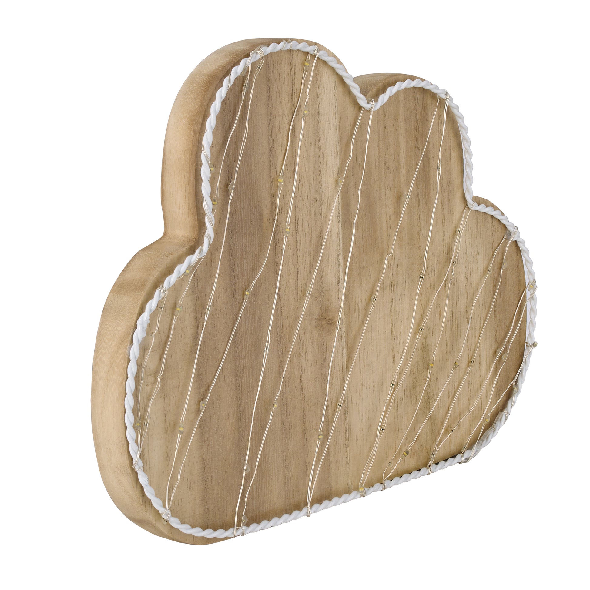 Little Love by NoJo Cloud Shaped Lighted LED Natural Wood Wall Decor