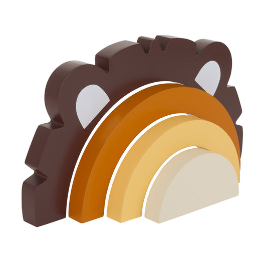 Little Love by NoJo Lion Brown, Orange, Yellow, and Ivory Wood Stacking Shelfie DÃƒÆ’Ã‚Â©cor