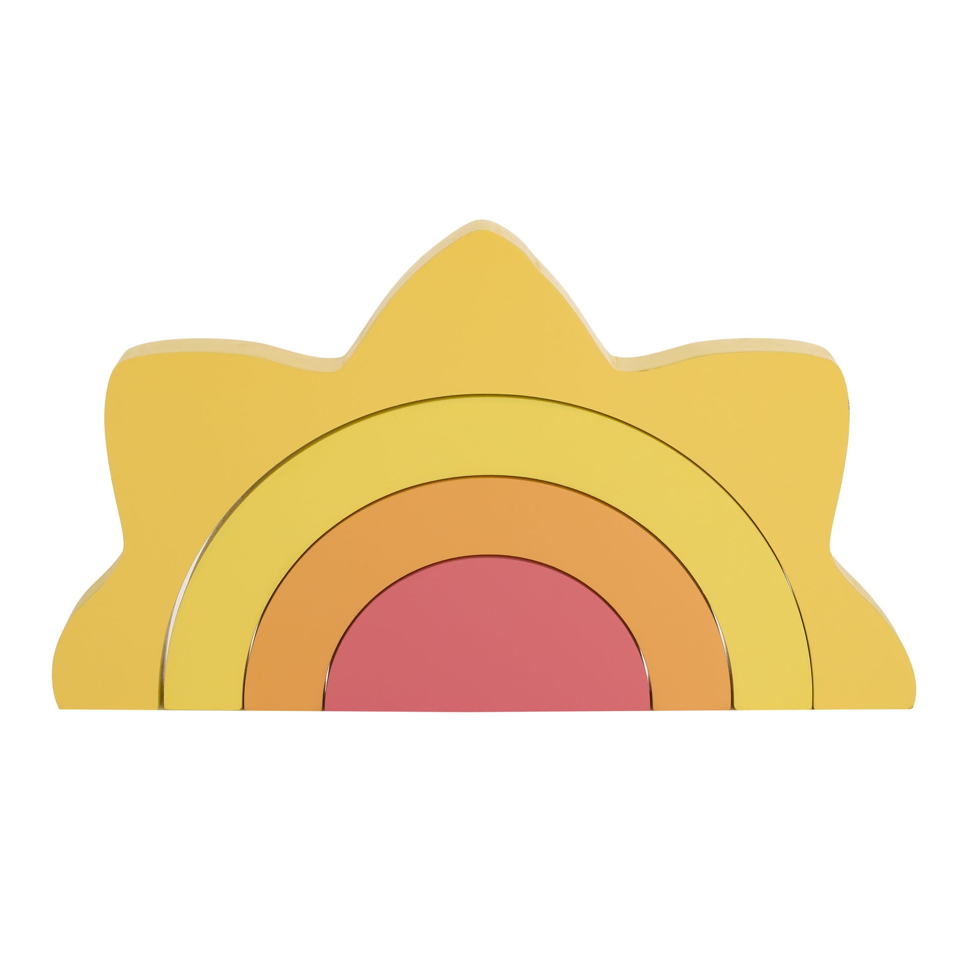 Little Love by NoJo Sun Yellow, Orange, Pink, and White Wood Stacking Shelfie Decor