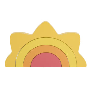 Little Love by NoJo Sun Yellow, Orange, Pink, and White Wood Stacking Shelfie Decor