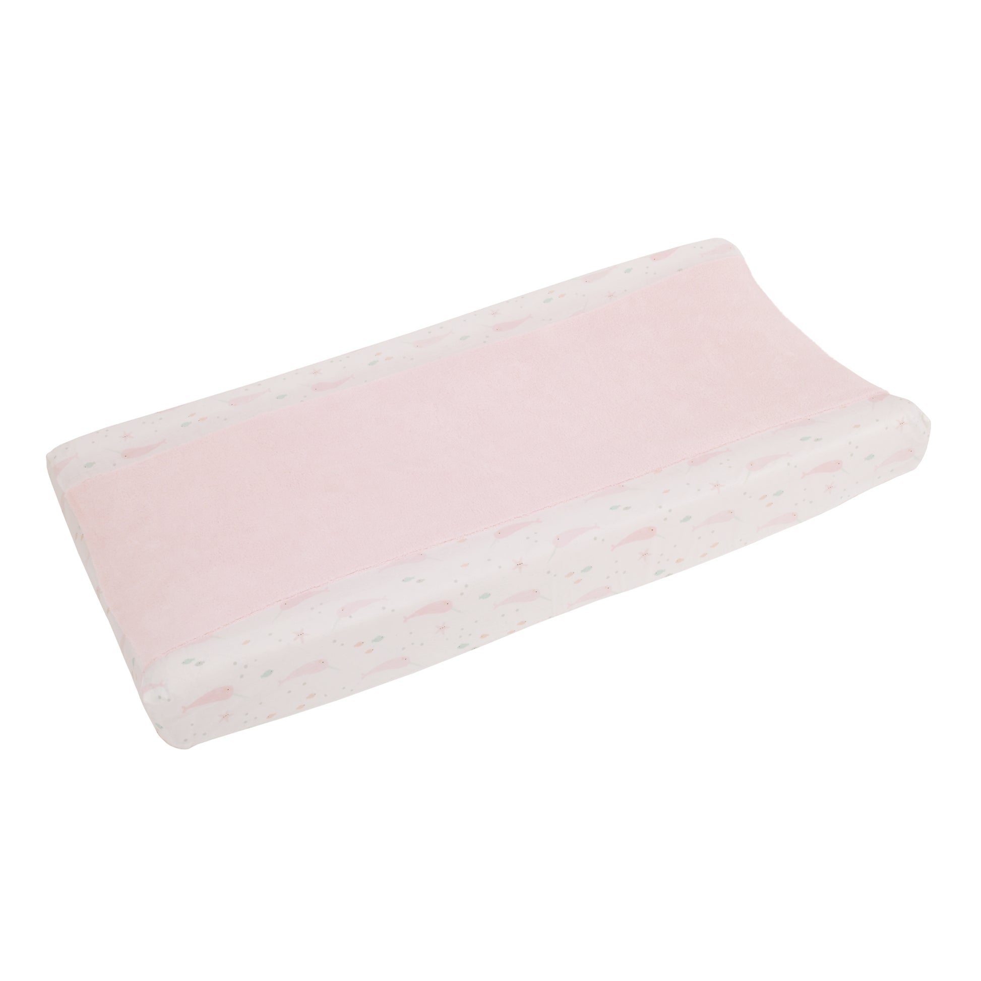 NoJo Under the Sea Whimsy Pink Narwhals Super Soft Changing Pad Cover