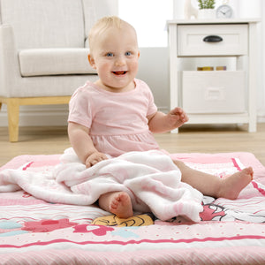 Minnie Mouse Hello Gorgeous 3 Piece Crib Bedding Set, Pink and White
