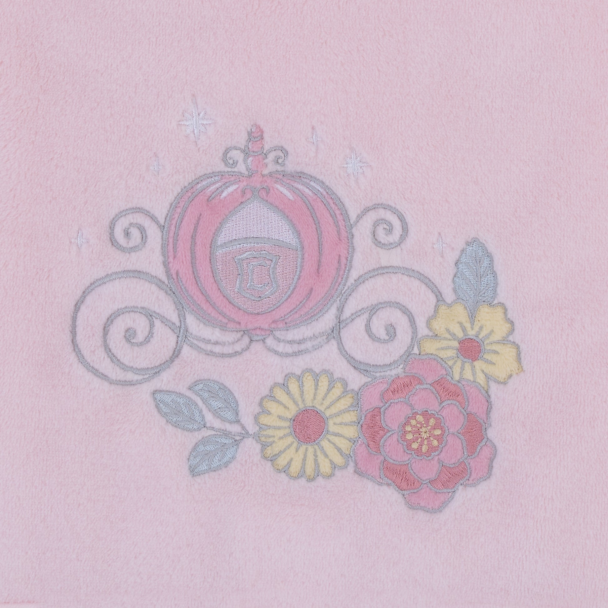 Disney Sweet Princess Pink and Light Blue Enchanted Carriage Super Soft Baby Blanket