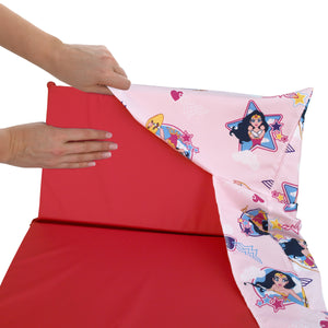 Warner Bros  Wonder Woman Pink and White Preschool Nap Pad Sheet