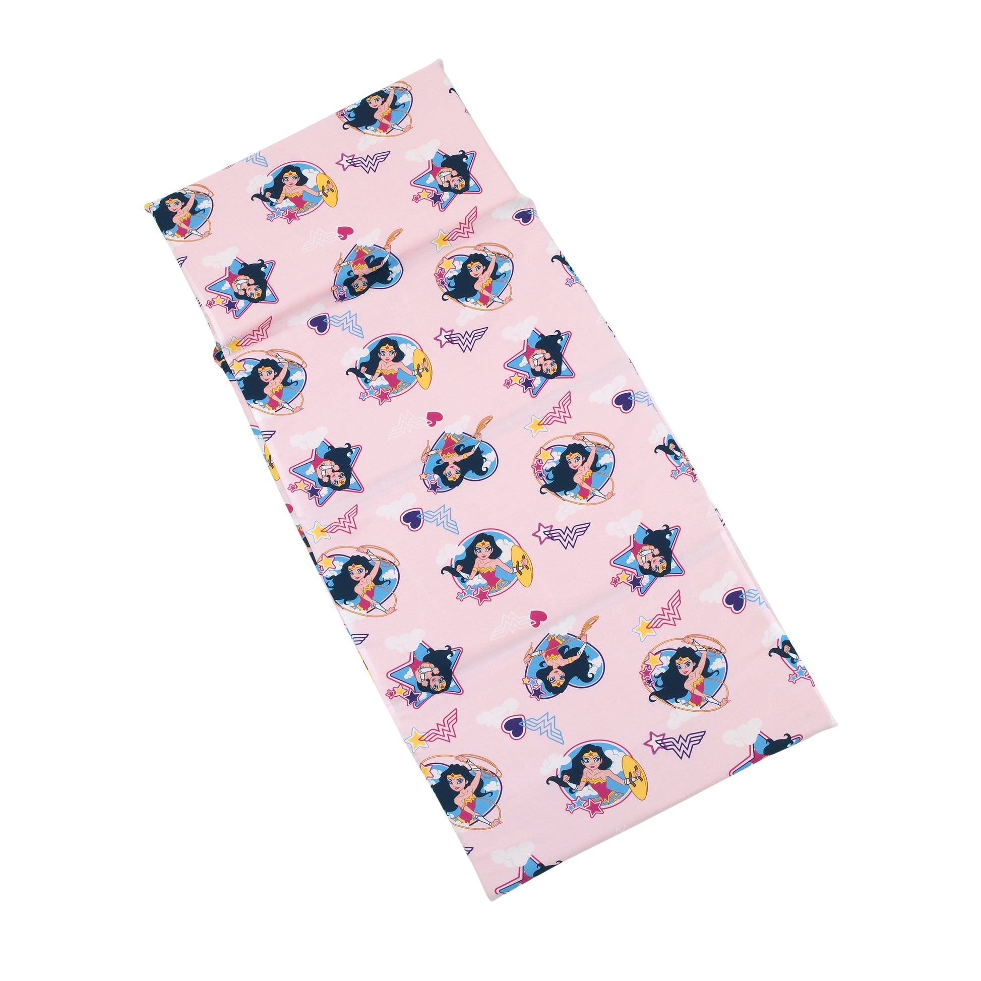 Warner Bros  Wonder Woman Pink and White Preschool Nap Pad Sheet