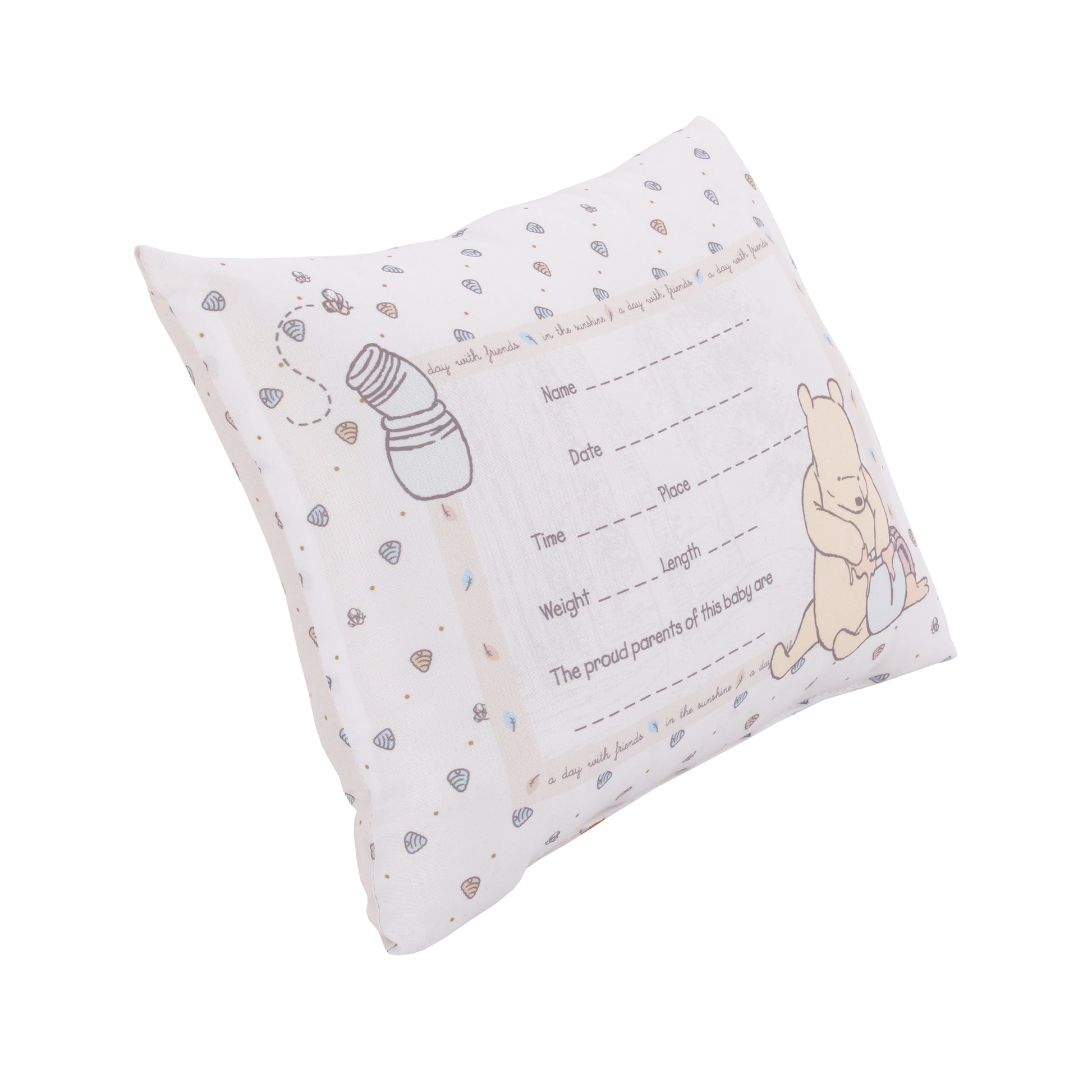 Disney Winnie the Pooh Decorative Keepsake Pillow Personalized Birth Pillow