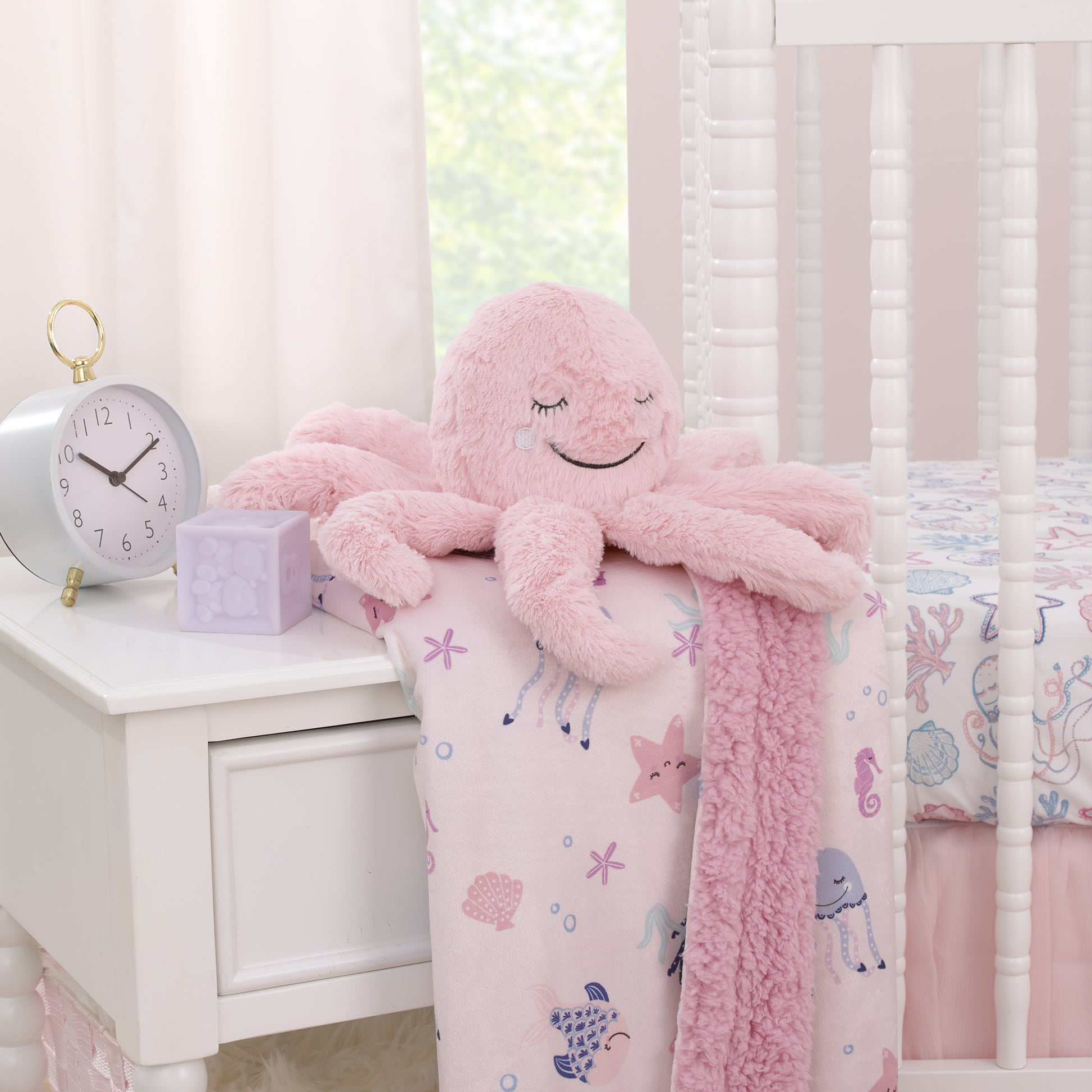 NoJo Mermaid Lagoon Pink Plush Octopus Stuffed Animal