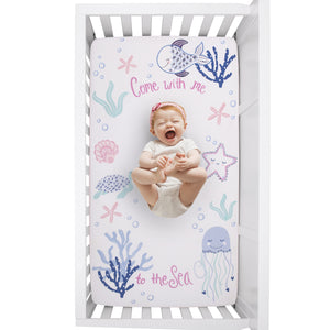 NoJo Mermaid Lagoon Pink, Blue, and White 