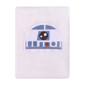 Star Wars R2D2 Blue and White Super Soft Character Shaped Toddler Blanket
