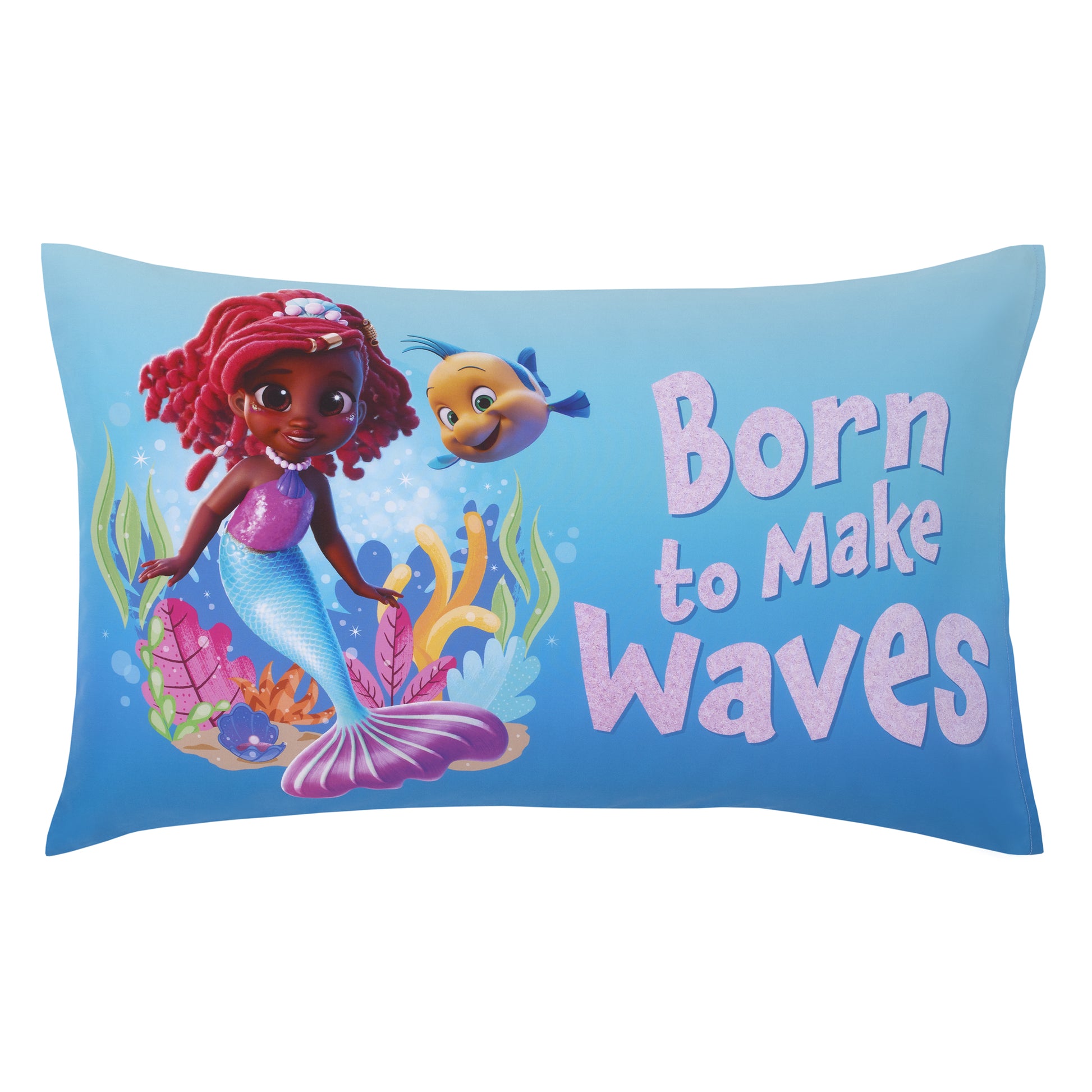 NoJo Disney Junior Ariel Pink and Aqua Friends Are A Treasure 4 Piece Toddler Bed Set