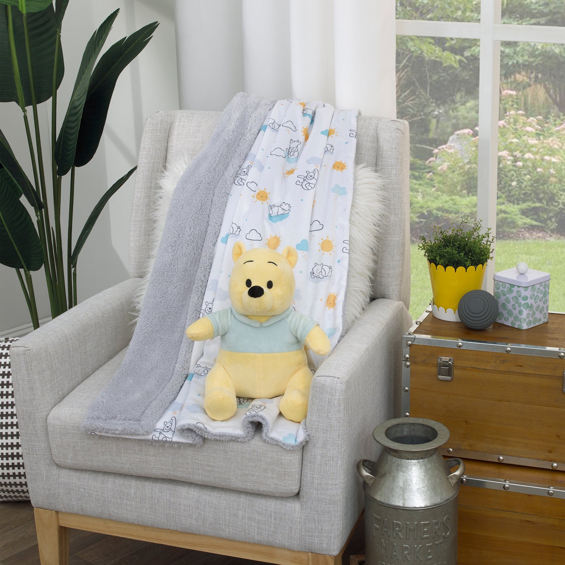 Winnie The Pooh Yellow and Aqua Plush