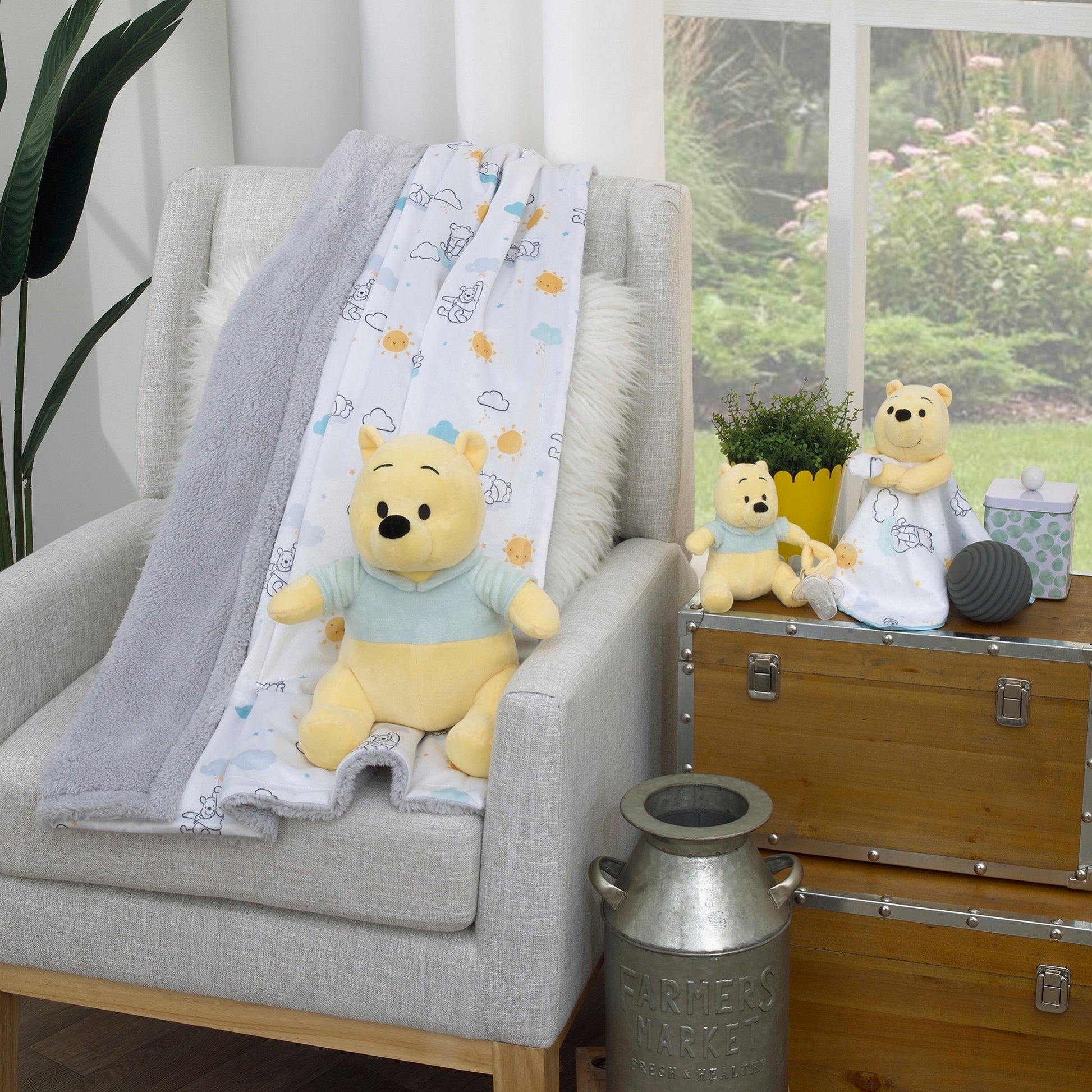 Winnie The Pooh Yellow and Aqua Plush