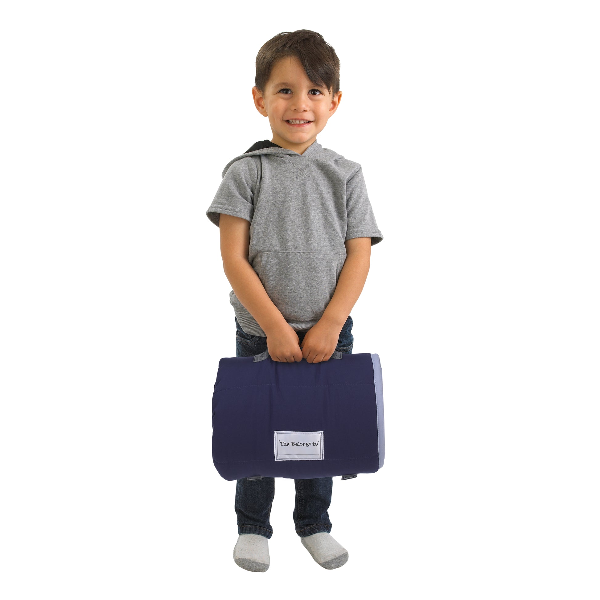 Everything Kids Sports Gray, Navy, Orange, and Brown Allstar Toddler Nap Mat