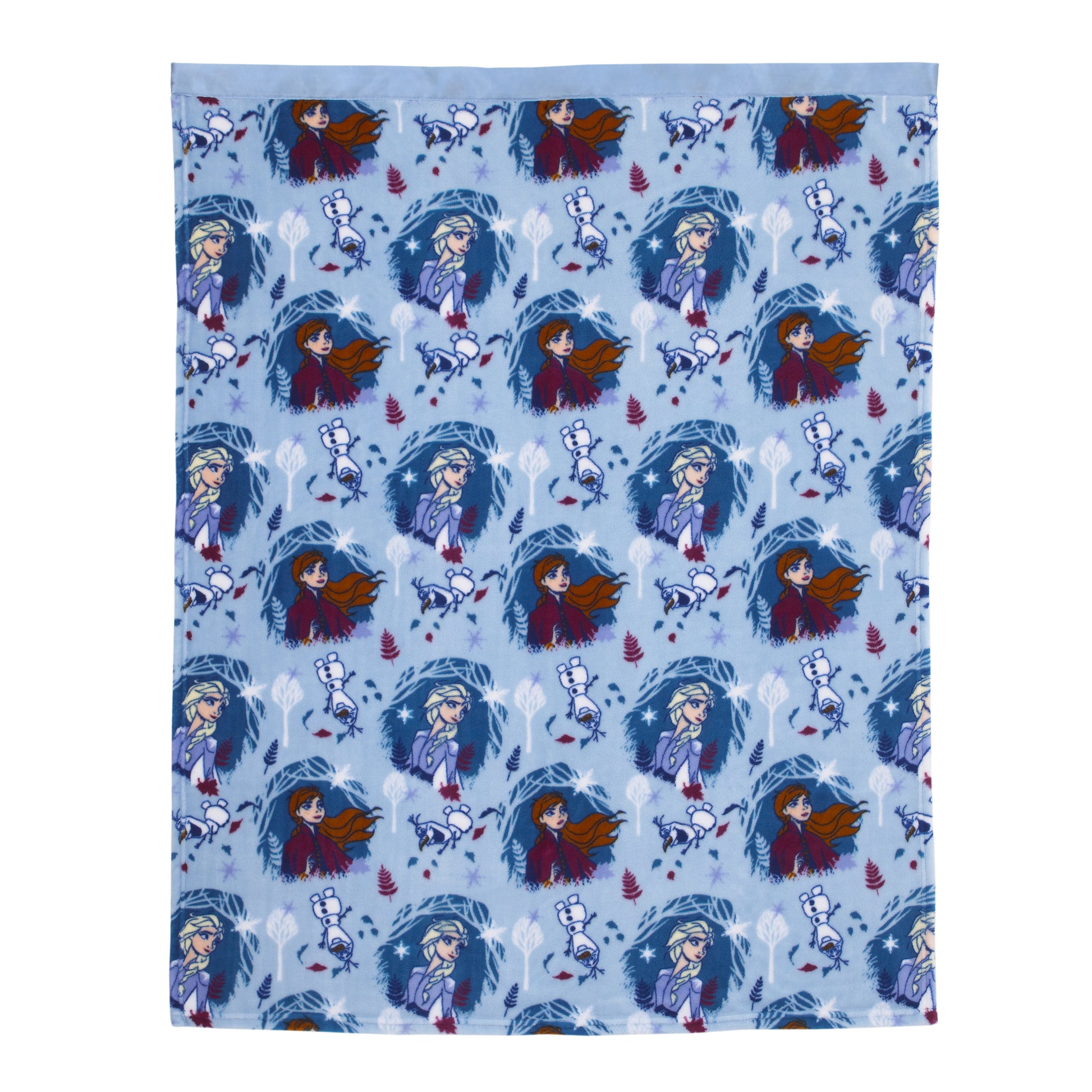 Disney Frozen 2 - Magical Journey - Light Blue, Lavender, Teal and White Super Soft Toddler Blanket