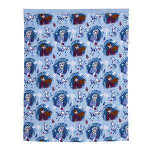 Disney Frozen 2 - Magical Journey - Light Blue, Lavender, Teal and White Super Soft Toddler Blanket