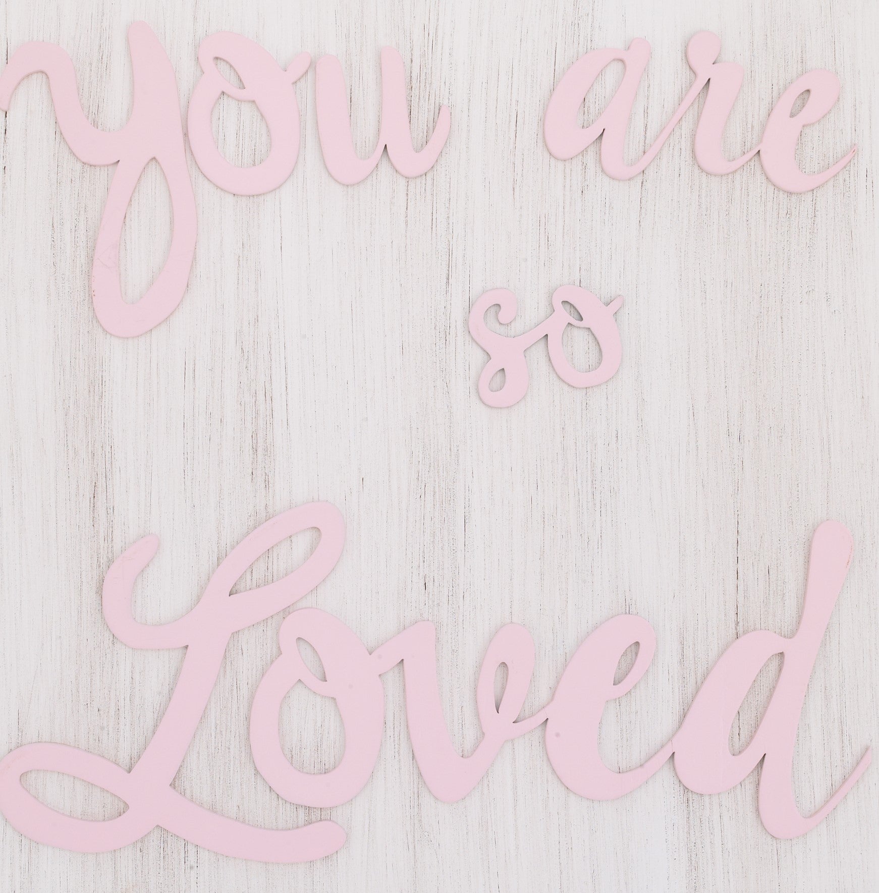 Little Love by NoJo You are so Loved Pink and White Square Wood Nursery Wall Decor