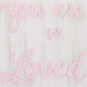Little Love by NoJo You are so Loved Pink and White Square Wood Nursery Wall Decor