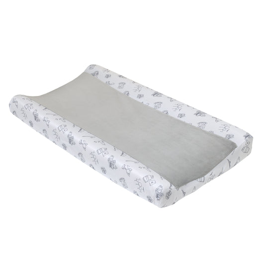Warner Bros  Harry Potter Magical Moments Grey and White Super Soft Changing Pad Cover