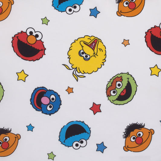 Sesame Street Come and Play Blue, Green, Red and Yellow, Elmo, Big Bird, Cookie Monster, Grover and Oscar the Grouch Preschool Nap Pad Sheet