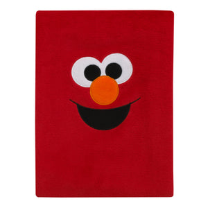 Sesame Street Come and Play Red Elmo Super Soft Character Shaped Toddler Blanket