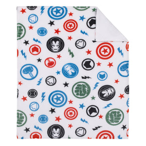 Marvel The Avengers Red, White, and Blue Super Soft Sherpa Baby Blanket