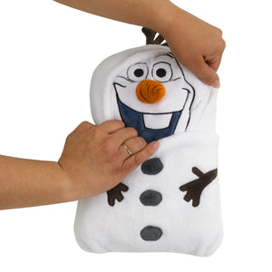 Disney Frozen Winter Cheer White, Orange, Brown Olaf Character Shaped Blanket