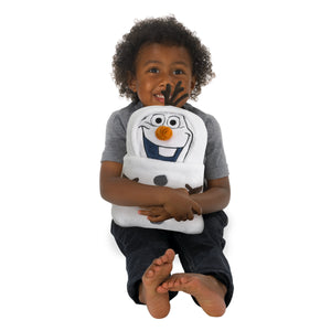 Disney Frozen Winter Cheer White, Orange, Brown Olaf Character Shaped Blanket