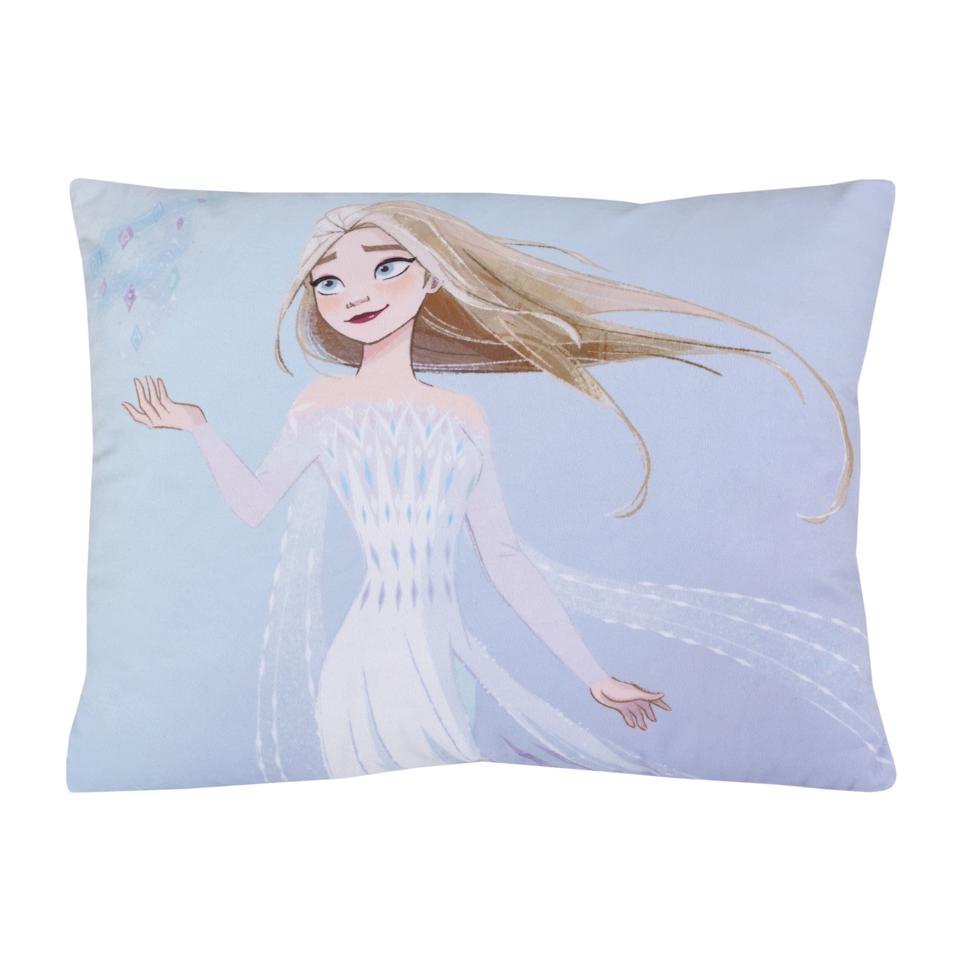 Disney Frozen Winter Cheer Lavender, Aqua and White Elsa Decorative Toddler Pillow