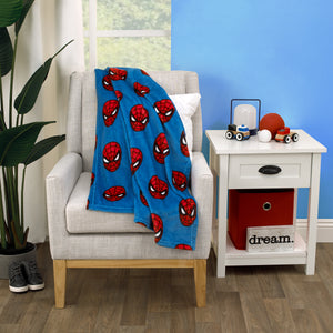 Marvel Spider-Man Royal Blue and Red Super Soft Baby Blanket