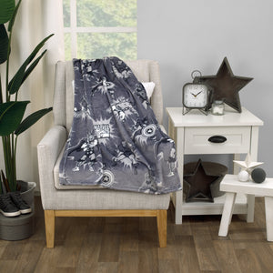 Marvel Comics Grey and White Thor, The Hulk, Spider-Man, Falcon, Captain America and Iron Man Super Soft Baby Blanket