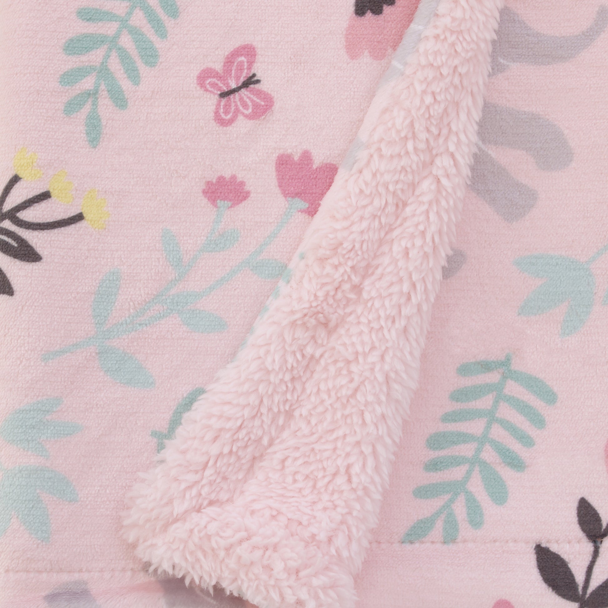 Carter's Floral Elephant Pink Super Soft Baby Blanket