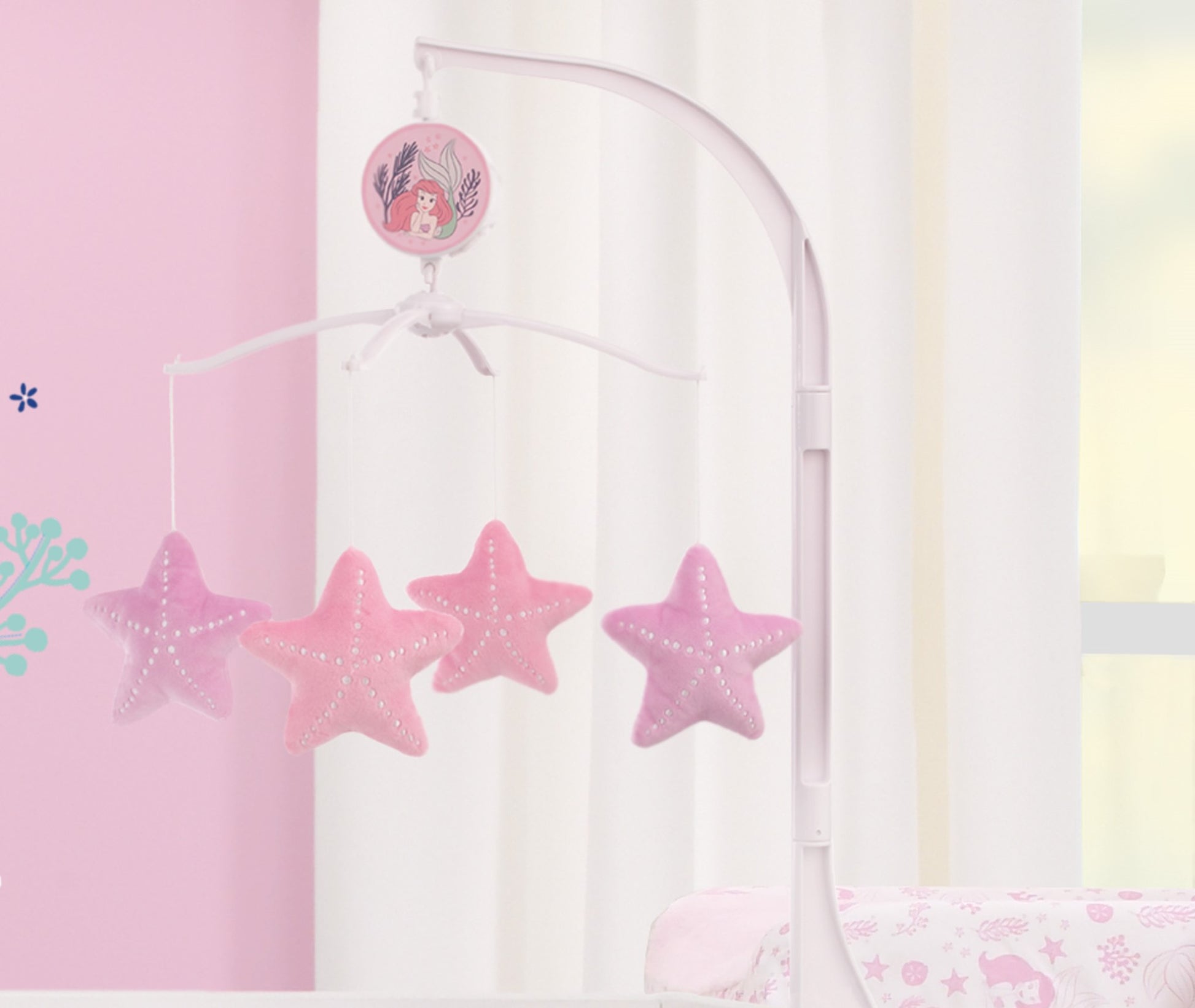 Disney The Little Mermaid Pink, Aqua and Coral Ariel Cute by Nature Musical Mobile