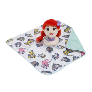 Disney Ariel and Princess White and Aqua Lovey Security Blanket