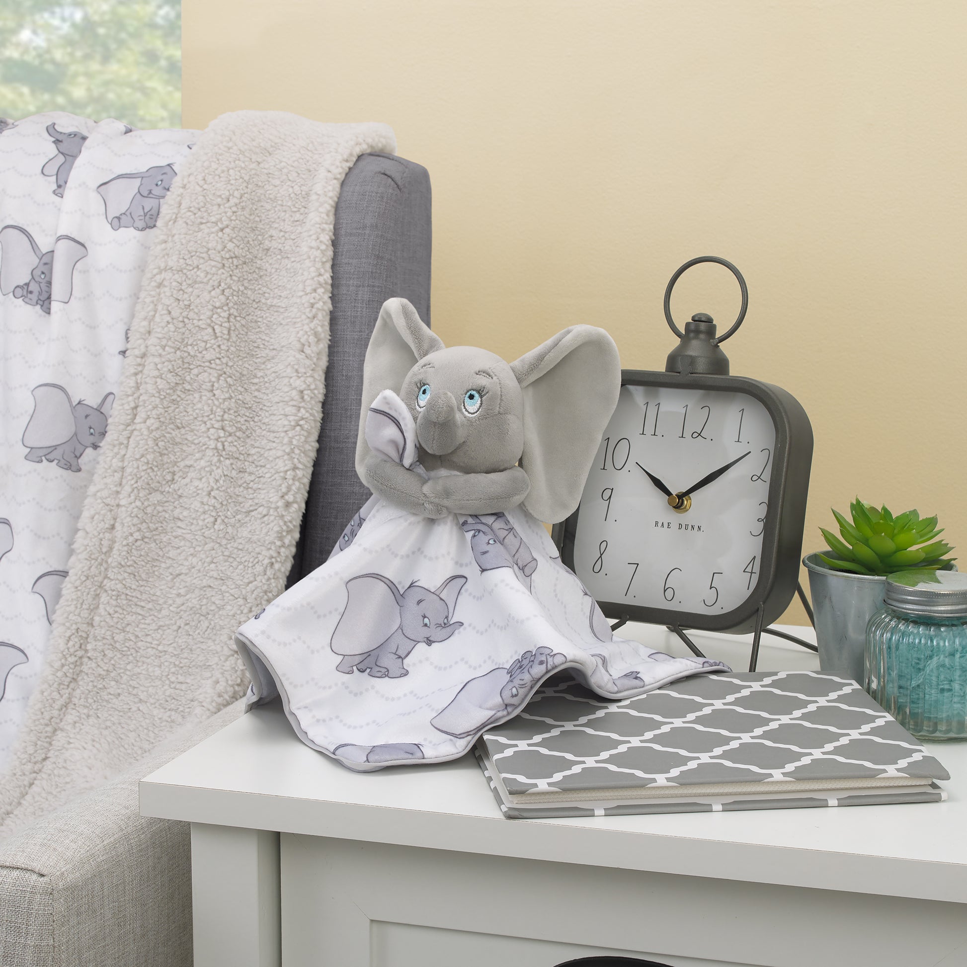 Disney Dumbo White and Grey Lovey Security Blanket