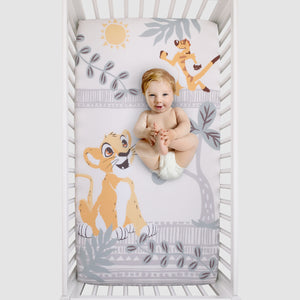 Disney Lion King - Gold, Teal and Ivory Photo Op Fitted Crib Sheet